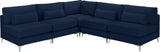 Julia - Modular Sectional 5 Piece - Navy - Fabric - Home Elegance USA