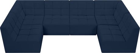 Relax - Modular Sectional 6 Piece - Navy - Home Elegance USA