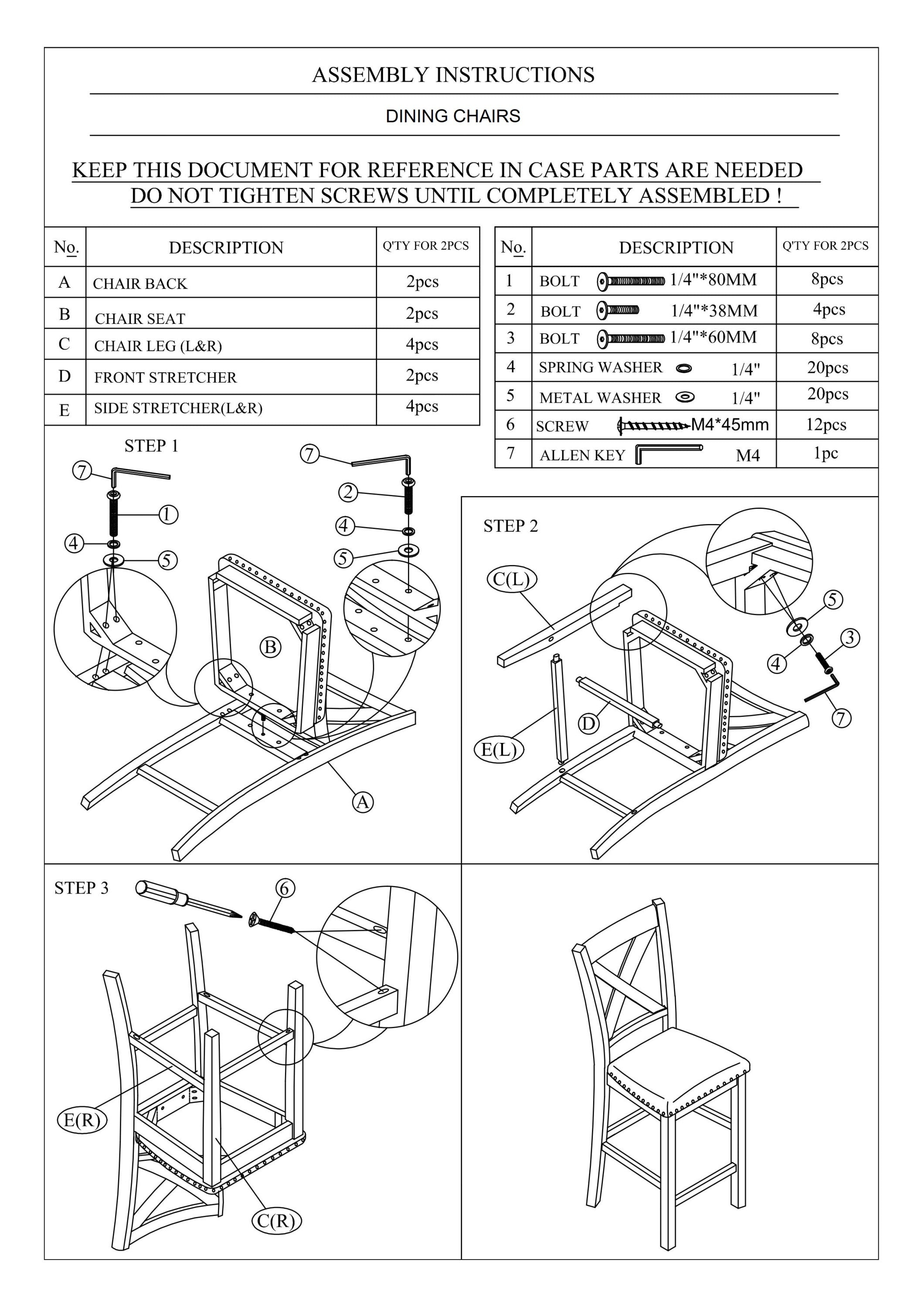 Breakfast chair online height