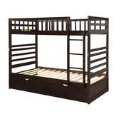 Orisfur. Twin Bunk Beds for Kids with Safety Rail and Movable Trundle bed - Home Elegance USA