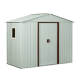 RY-SDYX56-WW 6ft x 5ft Outdoor Metal Storage Shed With window White