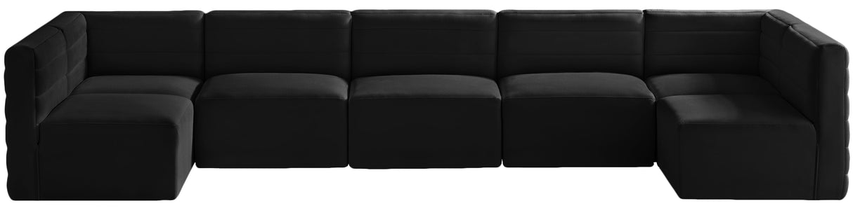 Quincy - Modular Sectional 7 Piece - Black - Fabric - Home Elegance USA