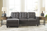 Venaldi - Gunmetal - 3 Pc. - Sofa Chaise, Chair, Ottoman - Home Elegance USA