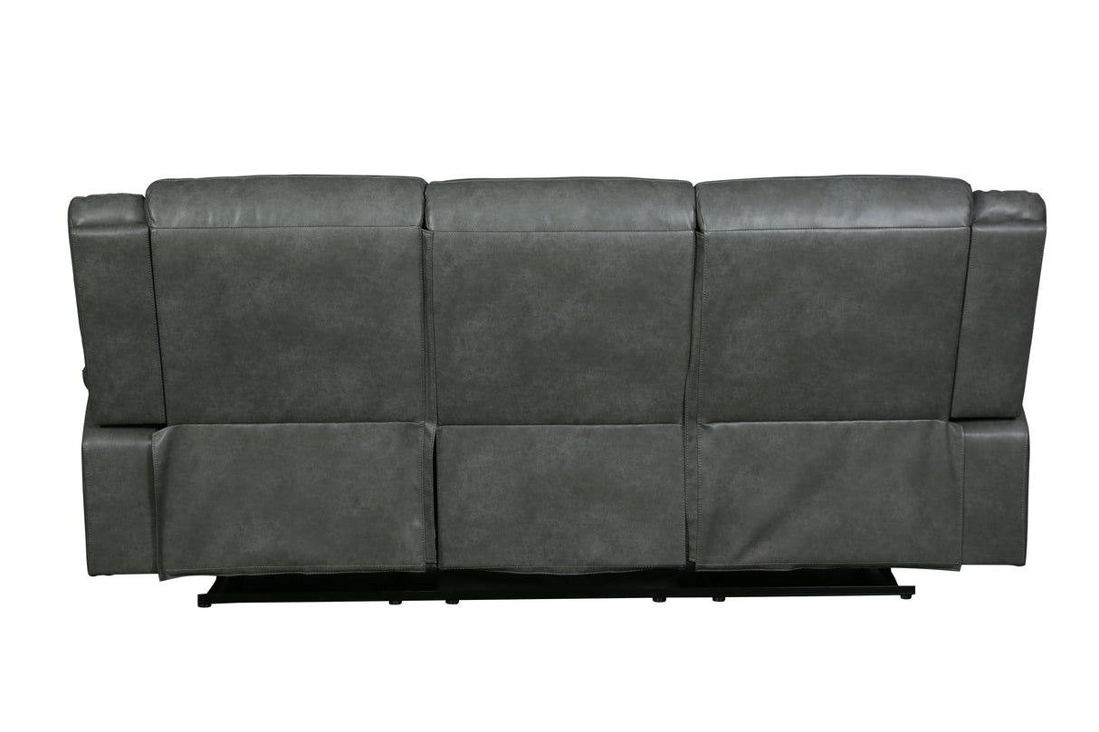 Global United Transitional Leather-Air Reclining Sofa - Home Elegance USA