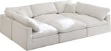 Plush - Cloud Modular Sectional 6 Piece - Cream - Modern & Contemporary - Home Elegance USA