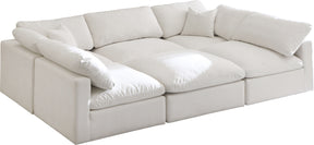 Plush - Cloud Modular Sectional 6 Piece - Cream - Modern & Contemporary
