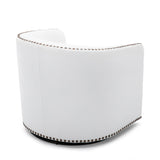 Trenton Swivel Arm Chair - Milky - Home Elegance USA