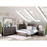 Rexburg - 4 Piece Queen Bedroom Set - Wire-Brushed Rustic Brown - Home Elegance USA