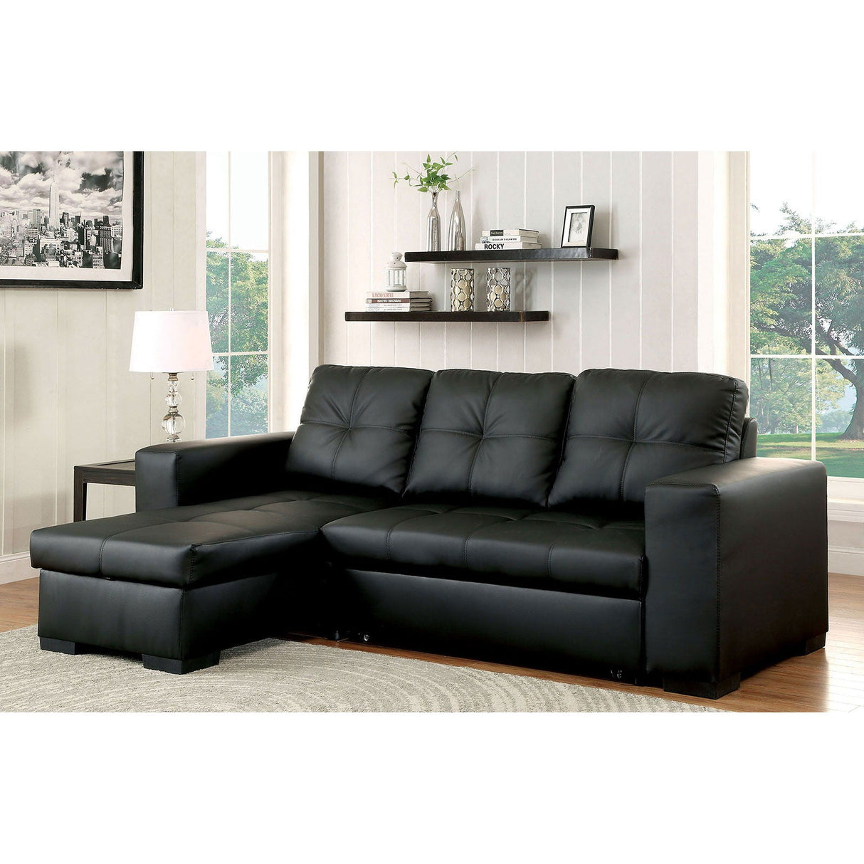 Denton - Sectional - CM6149BK - LTR - SET - VN - Home Elegance USA - 3