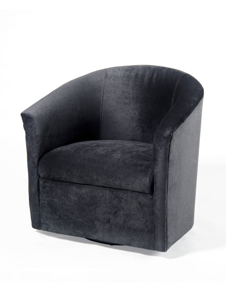 Eden Charcoal Swivel Chair - Home Elegance USA