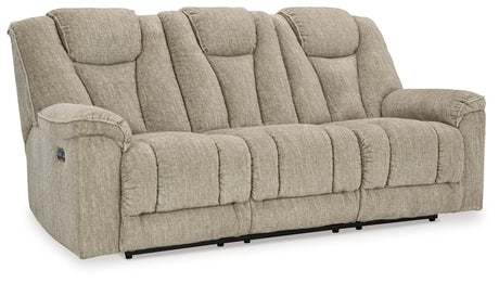 Hindmarsh - Stone - 2 Pc. - Power Reclining Sofa, Power Reclining Loveseat - Home Elegance USA