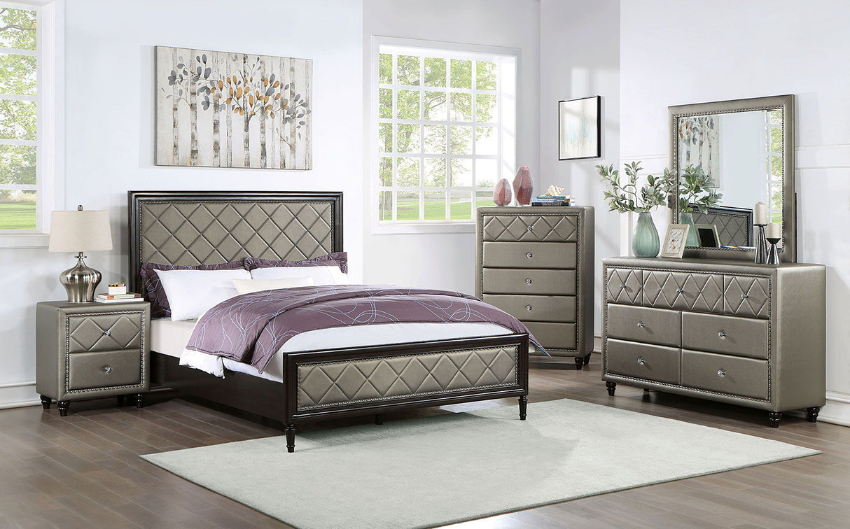 Xandria - 4 Piece Queen Bedroom Set - Espresso - Home Elegance USA