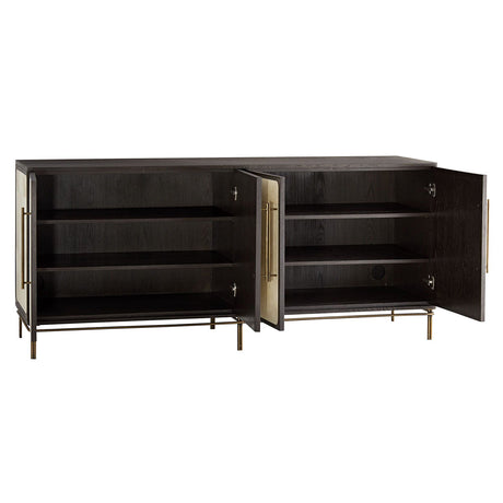 Arteriors Edison Credenza – Antique Brass & Ebony Finish