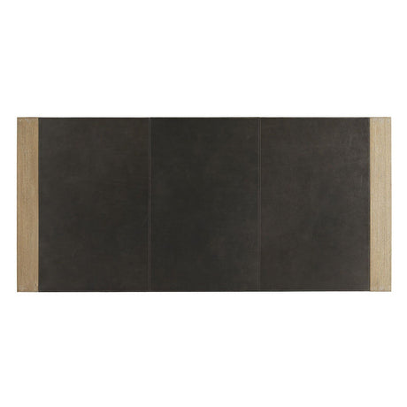 Arteriors Honour Smoke Desk in Graphite Leather & Smoke Oak