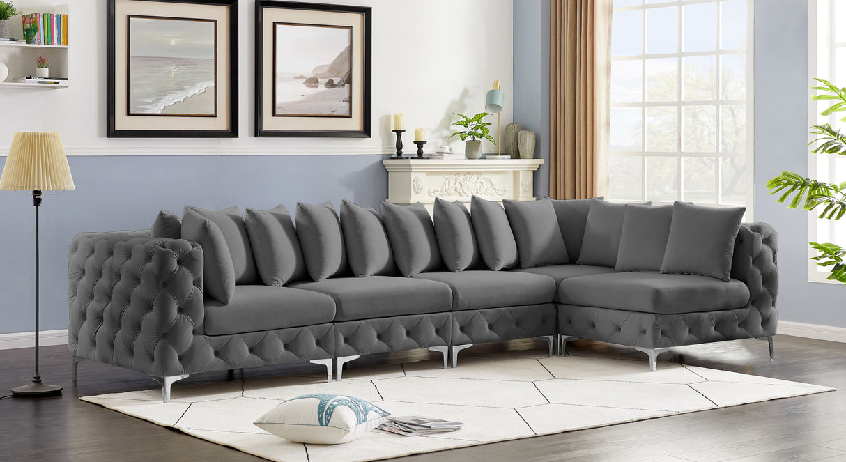 Tremblay - Modular Sectional 5 Piece - Gray - Fabric - Home Elegance USA