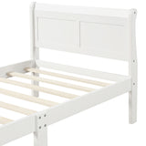 Wood Platform Bed Twin Bed Frame Mattress Foundation Sleigh Bed with Headboard/Footboard/Wood Slat Support - Home Elegance USA