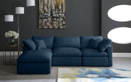 Plush - Cloud Modular Sectional Standart - Navy - Fabric - Modern & Contemporary - Home Elegance USA