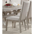 ACME Rocky Side Chair (Set-2) in Fabric & Gray Oak 72862 - Home Elegance USA