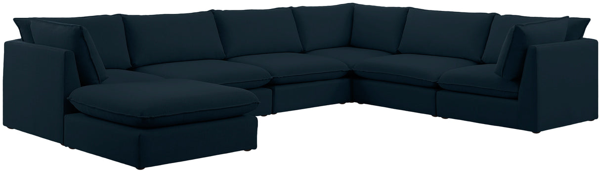 Mackenzie - Modular Sectional 7 Piece - Navy - Home Elegance USA