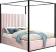 Jax Velvet Queen Bed In Pink - Jaxpink-Q | Meridian