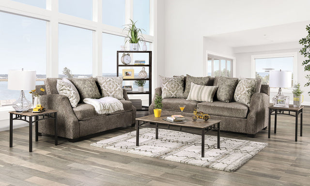 Laila - Sofa & Loveseat - Gray - Home Elegance USA