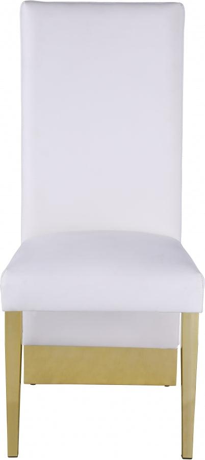 Meridian Furniture - Porsha Faux Leather Dining Chair Set Of 2 In White - 749White-C