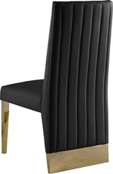 Meridian Furniture - Porsha Faux Leather Dining Chair Set Of 2 In Black - 749Black-C