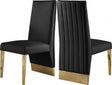 Porsha Faux Leather Dining Chair Set Of 2 In Black - 749Black-C | Meridian