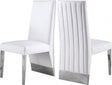 Porsha Faux Leather Dining Chair Set Of 2 In White - 750White-C | Meridian