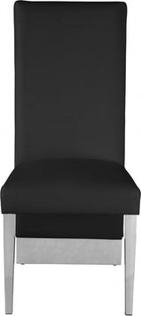 Meridian Furniture - Porsha Faux Leather Dining Chair Set Of 2 In Black - 750Black-C