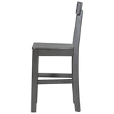 TREXM Counter Height Dining Chairs Industrial Style Wood Dining Room Chairs with Ergonomic Design, Set of 4 (Gray) - Home Elegance USA
