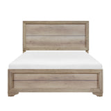 Contemporary Natural Finish 1pc Full Size Bed Premium Melamine Board Wooden Bedroom Furniture - Home Elegance USA