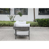 5 Piece Wicker Chat Seating Set, Aluminum Frame