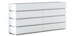 Marina Double Dresser in White Matte – Traditional Bedroom Storage by ESF Furniture