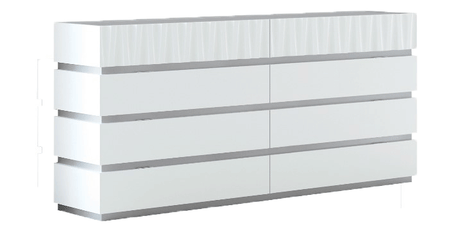 Esf Furniture - Marina Double Dresser In White - Marinaddresserwhite