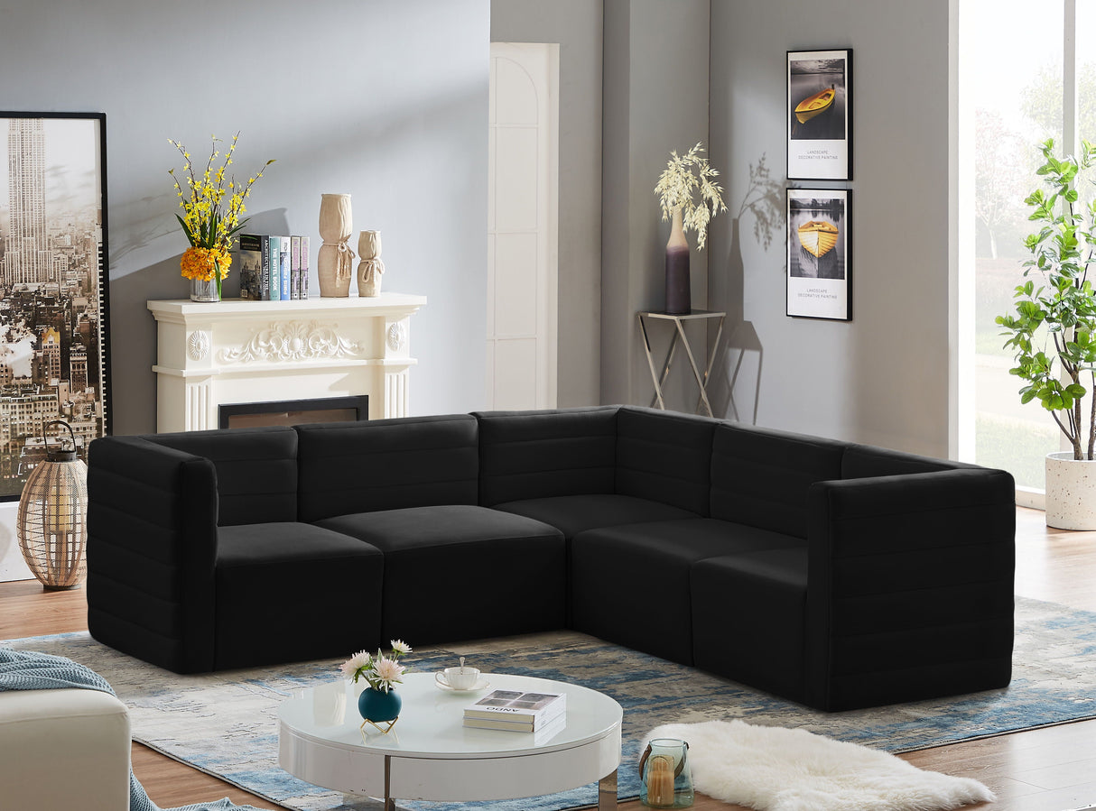 Quincy - Modular Sectional - Black - Modern & Contemporary - Home Elegance USA