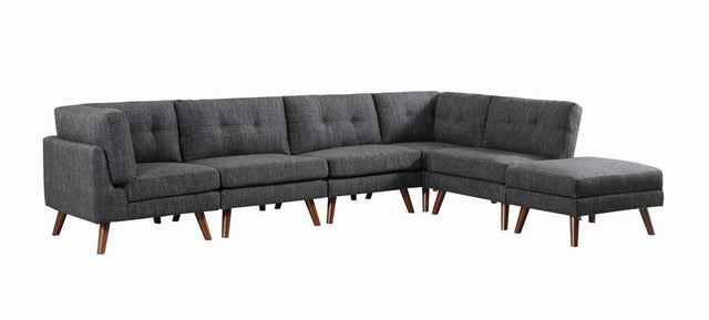 Churchill - 6 Piece Sectional - Dark Gray - Home Elegance USA