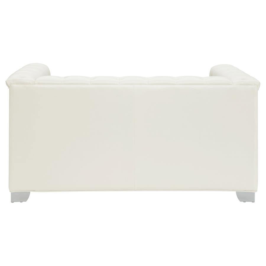 Chaviano - 4 Piece Living Room Set (Sofa, Loveseat, Chair, Ottoman) - White - Home Elegance USA