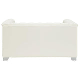 Chaviano - 4 Piece Living Room Set (Sofa, Loveseat, Chair, Ottoman) - White - Home Elegance USA