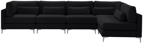 Julia - Modular Sectional 5 Piece - Black - Home Elegance USA