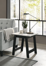 Hale Black Velvet Armchairs and End Table Living Room Set - Home Elegance USA