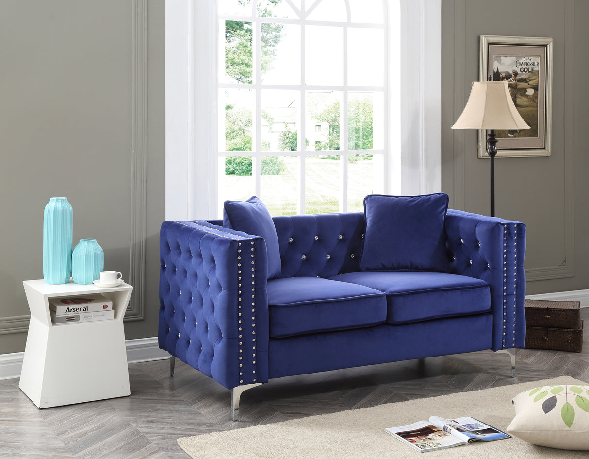 Glory Furniture Paige G829A-L Loveseat , BLUE Home Elegance USA