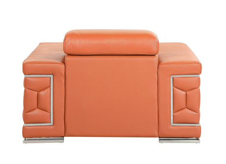Top Grain Italian Leather Chair - Home Elegance USA