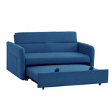 Twins Sofa Bed Blue Fabric