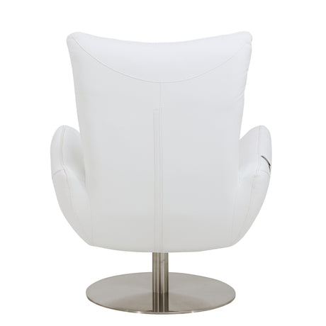 Global United Modern Genuine Italian Leather Upholstered Chair Home Elegance USA
