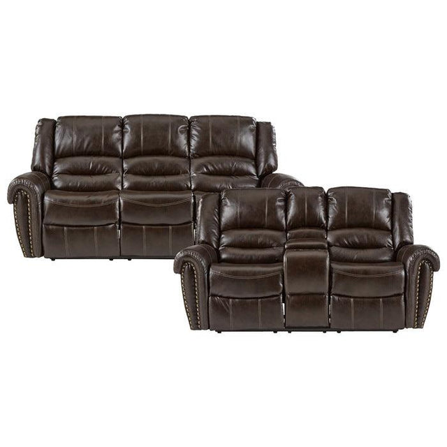 Homelegance - Center Hill 2 Piece Reclining Sofa Set - 9668Brw-2Set