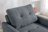 Hannah Dark Gray Woven Convertible Armchair - Home Elegance USA