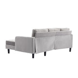 UNITED WE WIN Sectional Sofa Reversible Sectional Sleeper Sectional Sofa with Storage Chaise - Home Elegance USA