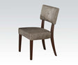 ACME Drake Side Chair (Set-2) in Gray Fabric & Espresso 16252 - Home Elegance USA