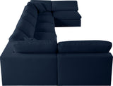 Serene - Cloud Modular Sectional 7 Piece - Navy - Home Elegance USA